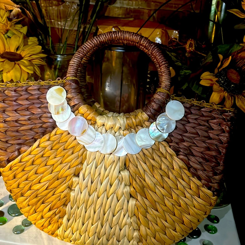 Talbots Retro Straw bag